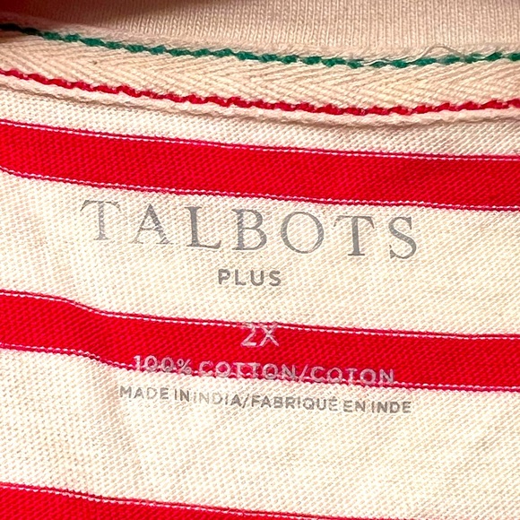 Talbots Plus Embroidered Holly Top Size 2X - Picture 2 of 6